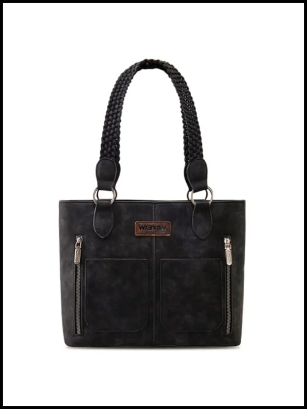 Distressed Faux Leather Hobo Tote Bag with Braided Straps